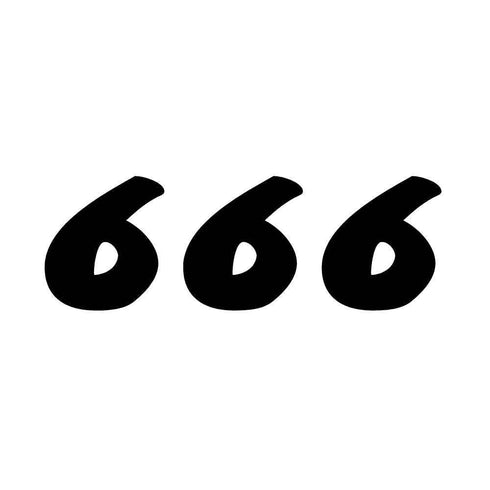 Временное тату надпись 666